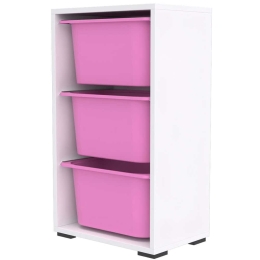 Συρταριέρα Παιδική Bronz 768ESL1112 45x30x90cm White-Pink