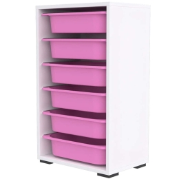 Συρταριέρα Παιδική Bronz 768ESL1117 45,5x30x83cm White-Pink