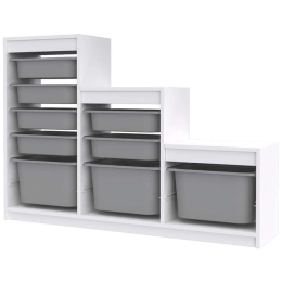 Συρταριέρα Παιδική Swiss 768ESL1171 132x30x93cm White-Grey