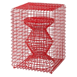 Σκαμπό Zig Zag 300-030-088 40x40x47cm Red