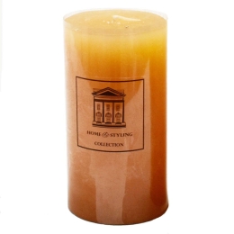 Κερί Marble 06-1816 Y13cm Orange Παραφίνη