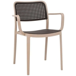 Πολυθρόνα Olesia 875-124-045 56x43x81cm Beige-Brown