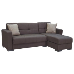 Καναπές Γωνιακός Avignon 889-122-005 212x145cm Beige-Dark Brown