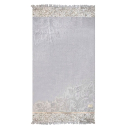 Πετσέτα Θαλάσσης Syrna 70x140 Grey White Fabric Θαλάσσης 70x140cm 100% Βαμβάκι