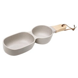 Ορντερβιέρα 2 Θέσεων Onyx 60690 34,5x9,5x4,8cm Taupe Ladelle Κεραμικό