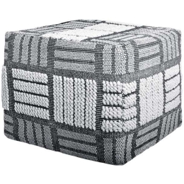 Πουφ Kiran 940-124-007 50x50x45cm Grey