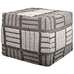 Πουφ Kiran 940-124-008 50x50x45cm Beige