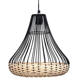 Φωτιστικό Οροφής 949-124-007 33x33cm 1xE27 60W Natural-Black