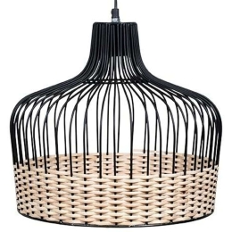 Φωτιστικό Οροφής 949-124-008 37x31cm 1xE27 60W Natural-Black