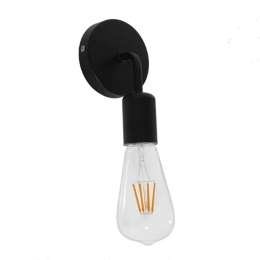 Φωτιστικό Τοίχου-Απλίκα Don 01396 10x7x16cm 1xE27 Black GloboStar