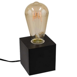 Φωτιστικό Επιτραπέζιο Cube 99407 1xE27 8x8x8cm Black GloboStar