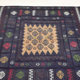 Χειροποίητο Χαλί Persian Kilim Wool Blue-Beige 133Χ137 133X137cm