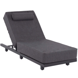 Ξαπλώστρα Με Μαξιλάρι Jessie HM10714.03 200x71x35,5-95cm Dark Grey