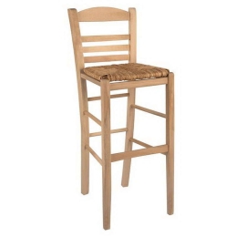 Σκαμπό Επιλοχία HM10377.02 Φυσικό 41x43x105cm Ξύλο,Ψάθα