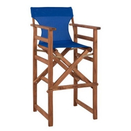 Σκαμπό Σκηνοθέτη Λήμνος HM10374.01 Μπλε 58x58x118cm