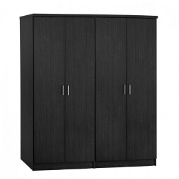 Ντουλάπα Τετράφυλλη HM11350.01 160x42x181cm Zebrano Τετράφυλλη Μελαμίνη