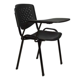 Καρέκλα Συνεδρίου HM1037 Με Θρανίο 52x55x77cm Plastic Black