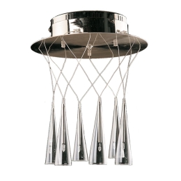 Φωτιστικό Οροφής Ροζέτα AC.04540626C 6xG4 Clear-Silver Aca
