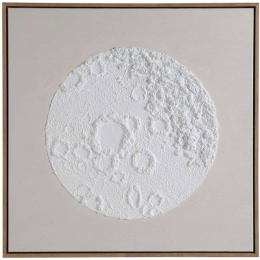 Πίνακας Καμβάς Minimalist Moon AH-AX73124 60x60cm Multi Andrea House Τετράγωνοι Ξύλο,Ύφασμα