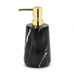 Δοχείο Κρεμοσάπουνου AH-BA21104 Φ6,5x18cm Black Andrea House Μάρμαρο