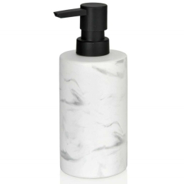 Δοχείο Κρεμοσάπουνου Marble LBTAH-BA68134 Φ7x18cm 250ml Black-White Andrea House Κεραμικό