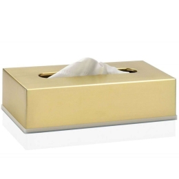 Κουτί Για Χαρτομάντηλα AH-BA69326 26x12x7cm Gold Andrea House Ανοξείδωτο Ατσάλι