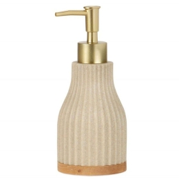 Δοχείο Κρεμοσάπουνου LBTAH-BA72034 Φ7,5x18,5cm 300ml Multi Andrea House Polyresin,Ξύλο