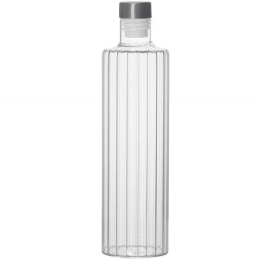 Μπουκάλι Stripes AH-MS73204 Φ8x30cm 1lt Clear Andrea House Γυαλί