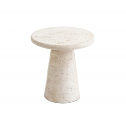 Τραπέζι Σαλονιού Travertine Effect AH-MU25077 Φ60x42cm Beige