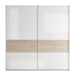 Ντουλάπα Δίφυλλη Jupiter A_24116_JP 215x225x62cm White-Natural Δίφυλλη