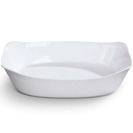 Πυρίμαχο Σκεύος Serafino BGEU005800 34x25cm White Bergner Γυαλί