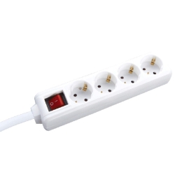 Πολύπριζο Ασφαλείας 4 Θέσεων Με Διακόπτη BMS20CS43 3m 16A IP20 White Aca
