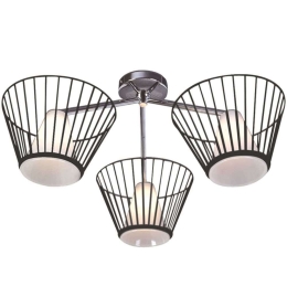 Φωτιστικό Οροφής - Πλαφονιέρα C014103SW Φ61x28cm 3xG9 40W Nickel-Black Aca