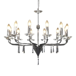 Φωτιστικό Οροφής CLASMD5250112A Φ75cm 12xΕ14 40W Silver Aca