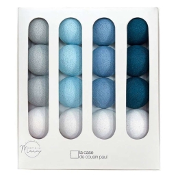 Γιρλάντα Με 16 Φωτάκια La Vague CP06679 Led Φ7cm Blue-Grey Cousin Paul Πολυέστερ