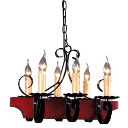 Φωτιστικό Οροφής CX10496P Φ51x77cm 6xE14 40W Black Aca