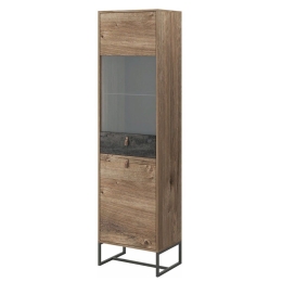 Βιτρίνα Dark DR-HV 53x197x39cm Brown-Black Stone