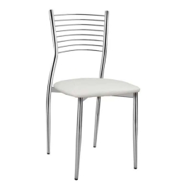 Καρέκλα Elvira HM0025.01 40x44x83 Με Κάθισμα Από White Pu Μέταλλο,Τεχνόδερμα