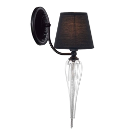 Φωτιστικό Τοίχου EG170301WBCH Black Μέταλλο,Γυαλί,Ύφασμα