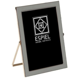 Κορνίζα FAM605 10x15cm Grey-Gold Espiel Μέταλλο