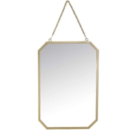 Καθρέπτης Τοίχου FAM626 24,5x35,5cm Gold Espiel Μέταλλο,Γυαλί