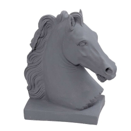 Διακοσμητικό Άλογο G.S7.N37K1 20cm Grey Espiel Γύψος