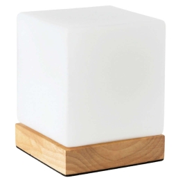 Φωτιστικό Επιτραπέζιο Derya 02035 12x12x15cm 1xE27 White-Beige GloboStar