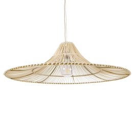 Φωτιστικό Οροφής Palermo Boho 02209 Φ100x30cm 1xE27 Beige GloboStar
