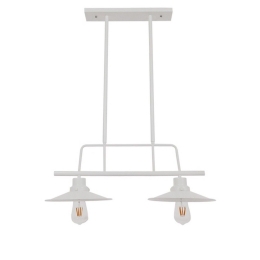 Φωτιστικό Οροφής-Ράγα Billiard White 01008 GloboStar Μέταλλο