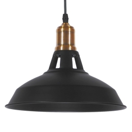 Φωτιστικό Οροφής Aner Black 01073 GloboStar Μέταλλο