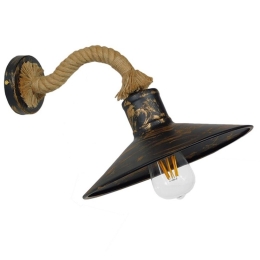 Φωτιστικό Τοίχου-Απλίκα Brasta 01131 Bronze GloboStar Μέταλλο