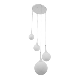 Φωτιστικό Οροφής Dori 01144 White GloboStar Μέταλλο,Γυαλί