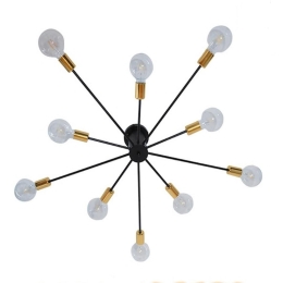 Φωτιστικό Οροφής - Πλαφονιέρα Olinda 01244 Black GloboStar Μέταλλο