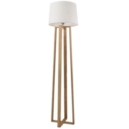 Φωτιστικό Δαπέδου Ξύλινο Tower 01264 White GloboStar Ξύλο